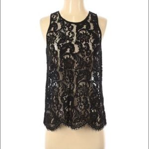 Wilfred lace shear top